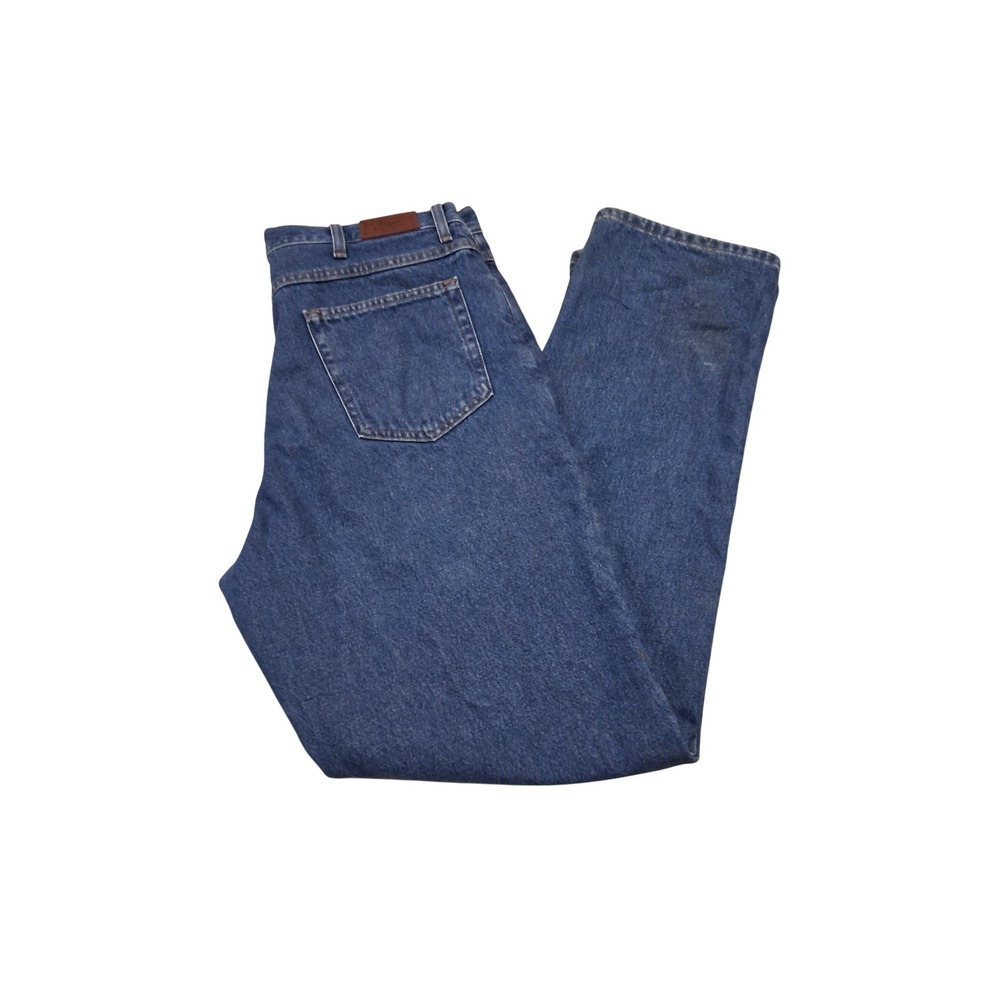 LL Bean Flannel Lined Jeans Mens 36x34 Natural Fit Blue Denim 130657